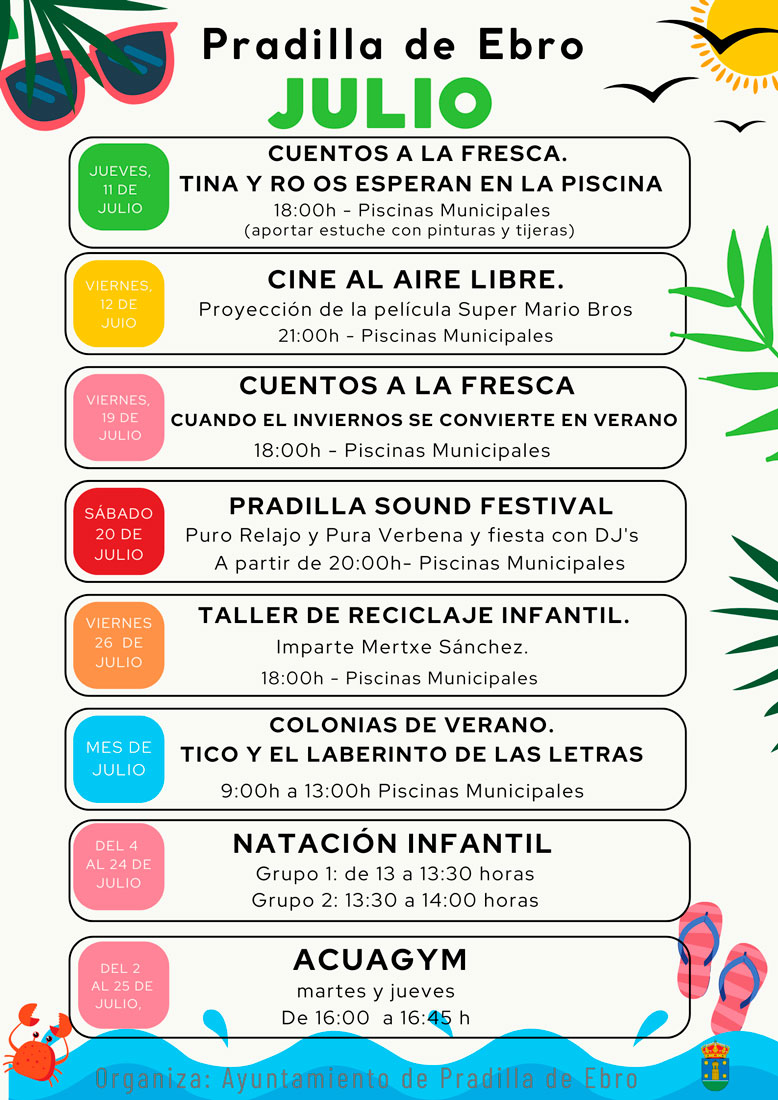 Actividades de Verano - Julio 2024