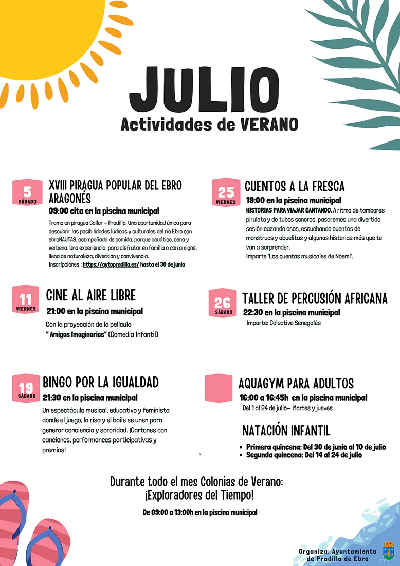 ACTIVIDADES DE VERANO MES DE JULIO