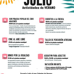 programación de verano en julio