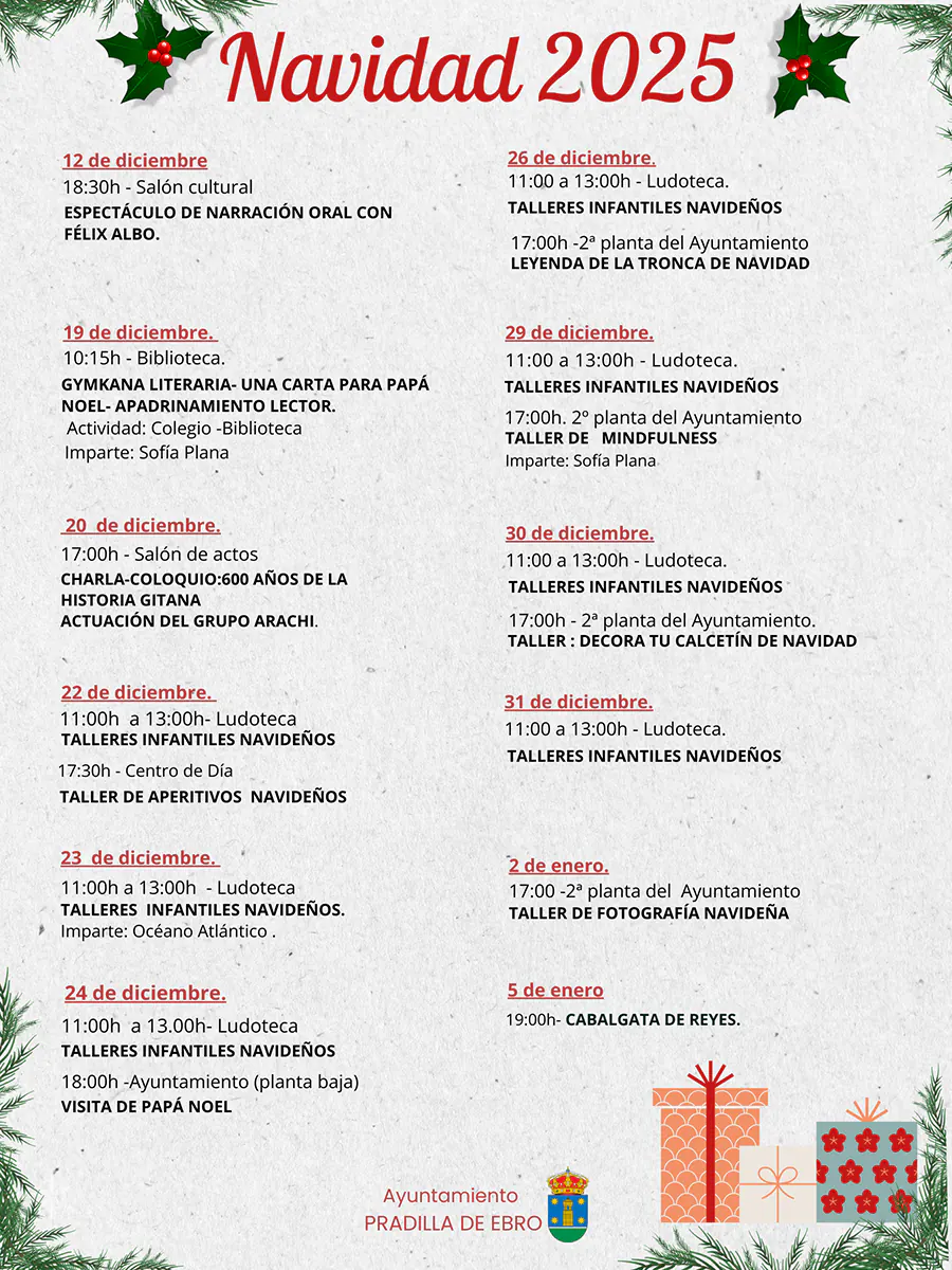 PROGRAMACIÓN NAVIDAD 2025