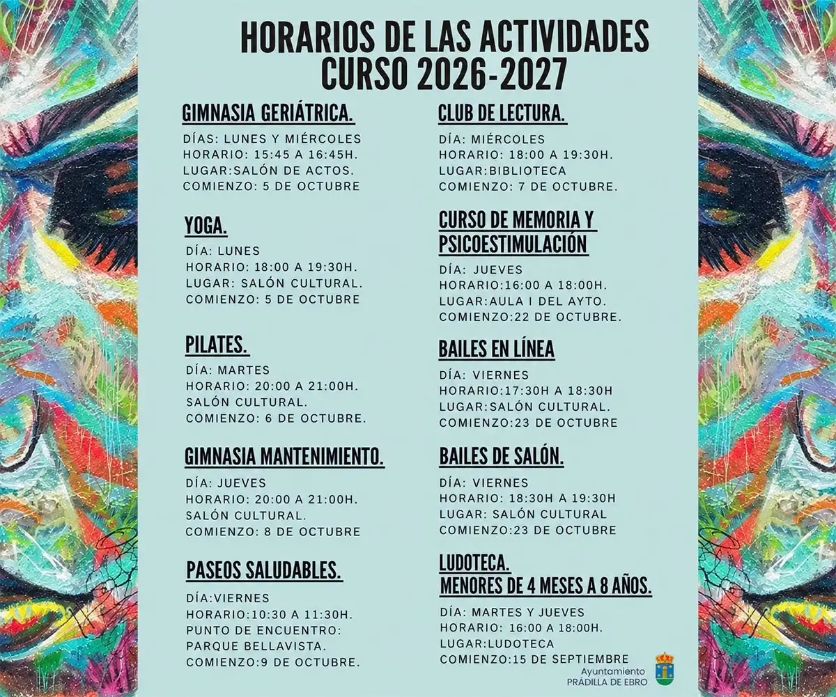 Hoararios Actividades Deportivas 2026-2027